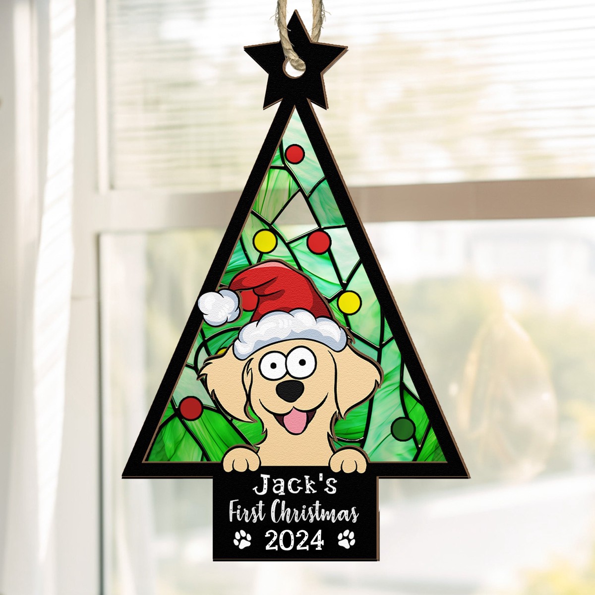 my-dog-first-christmas-personalized-suncatcher-ornament