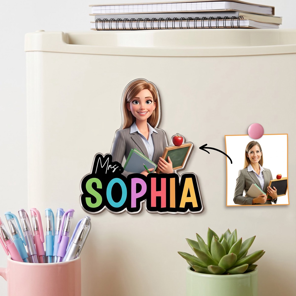teacher-cartoon-version-personalized-magnet