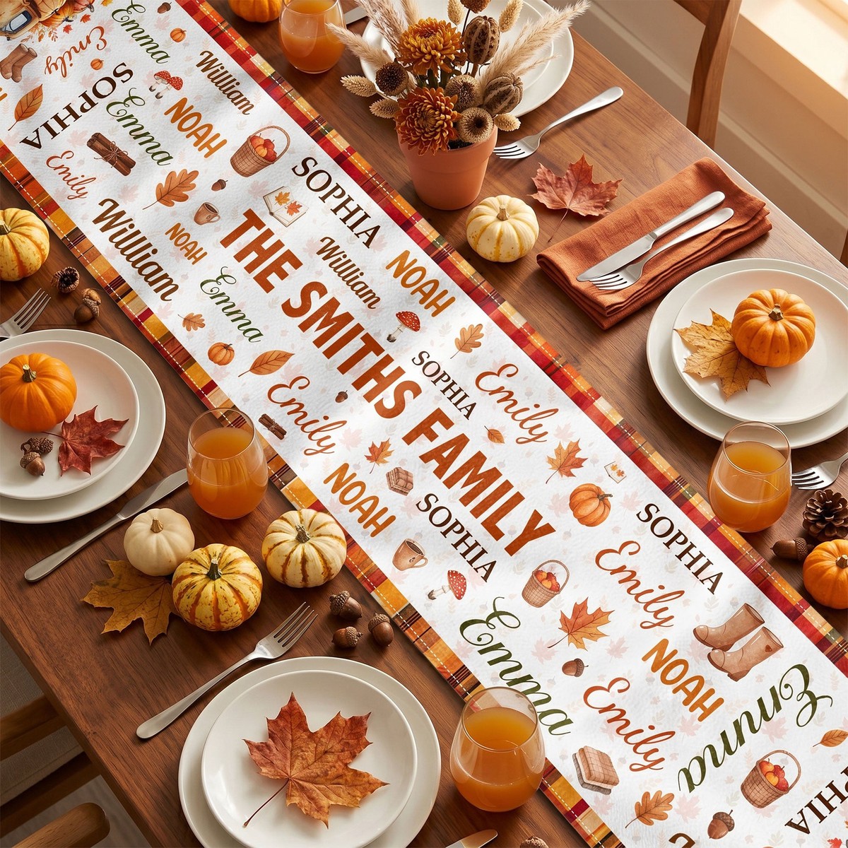 repeating-names-autumn-leaves-pumpkin-pattern-decor-personalized-table-runner