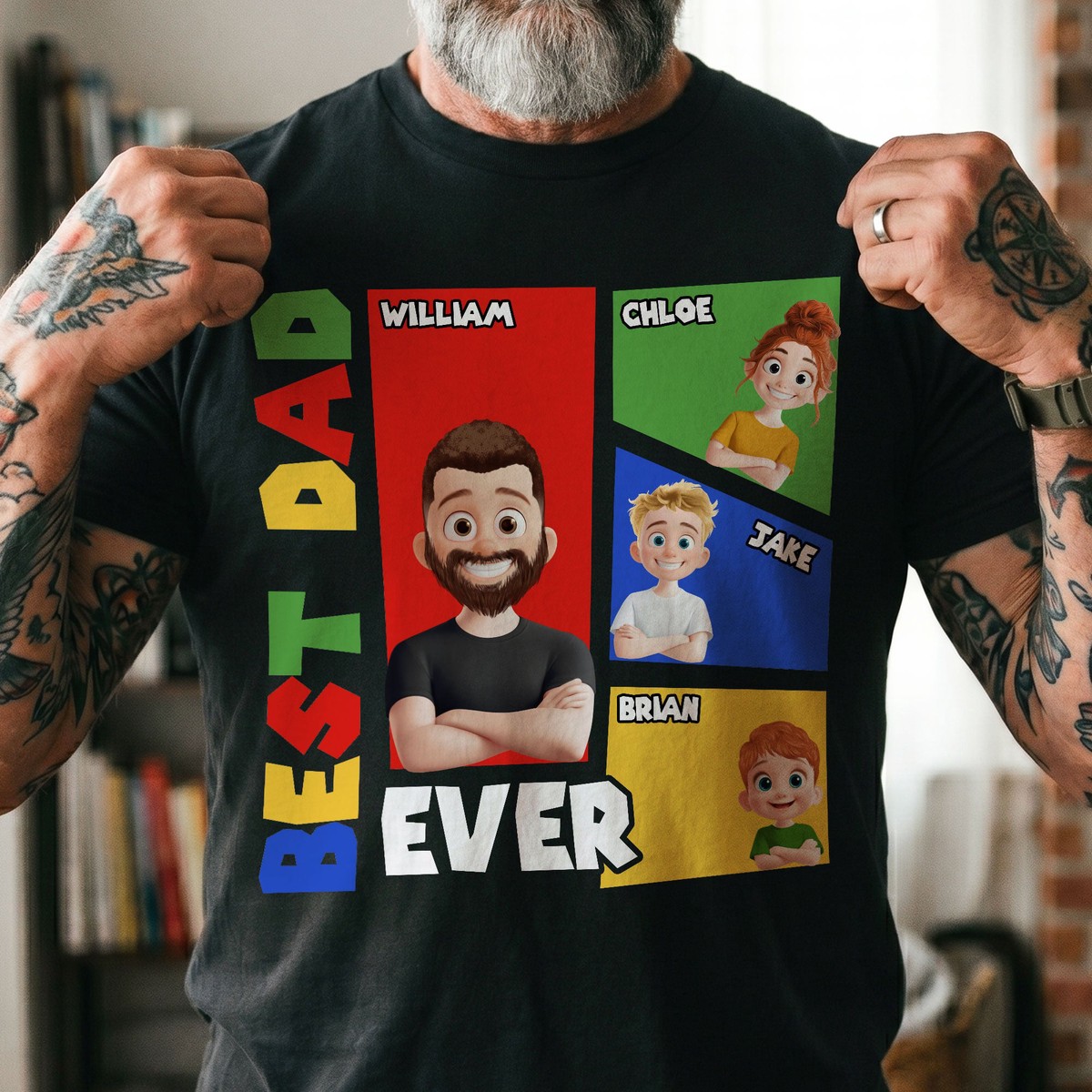 best-dad-ever-arcade-theme-personalized-shirt