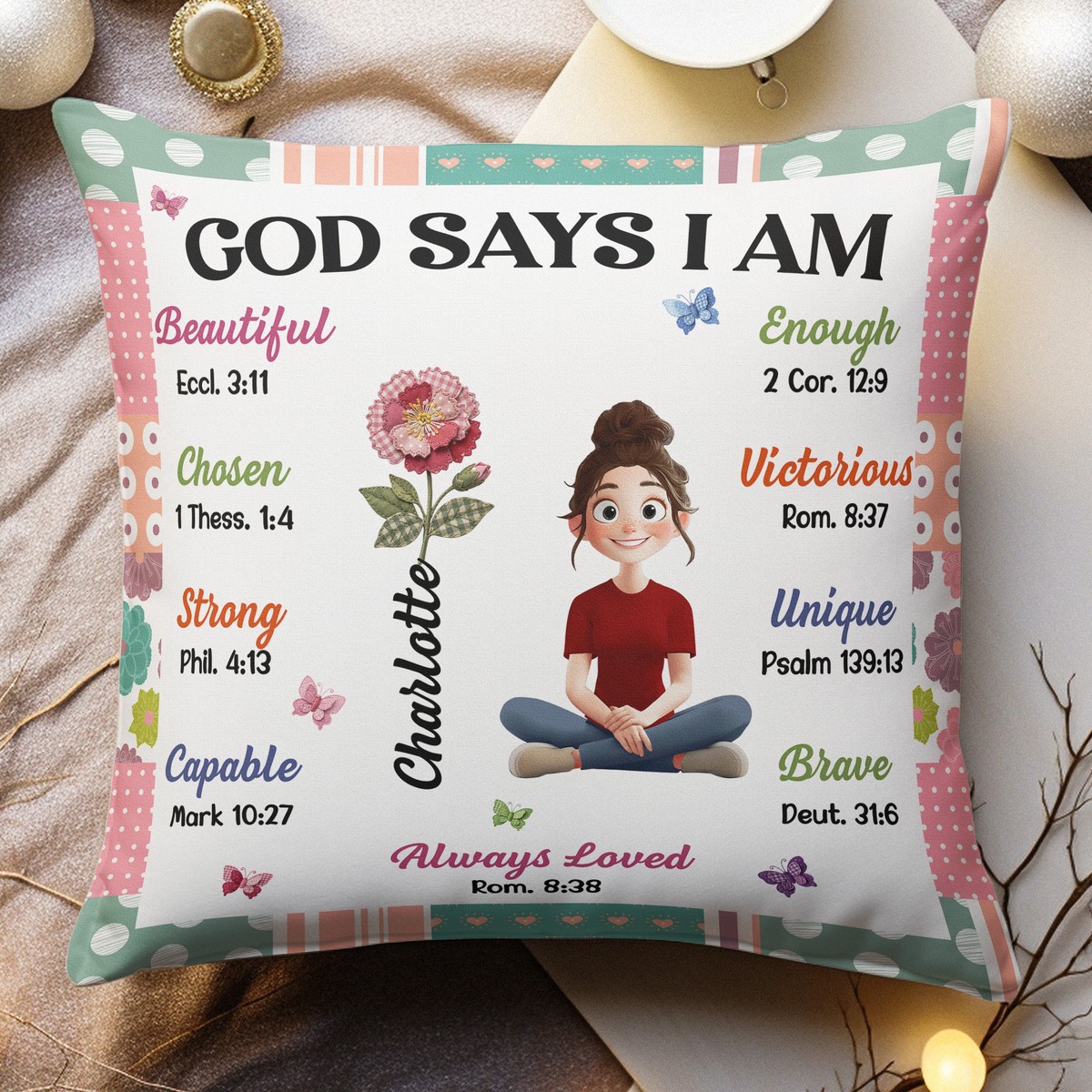 god-says-i-am-patchwork-flower-personalized-pillow