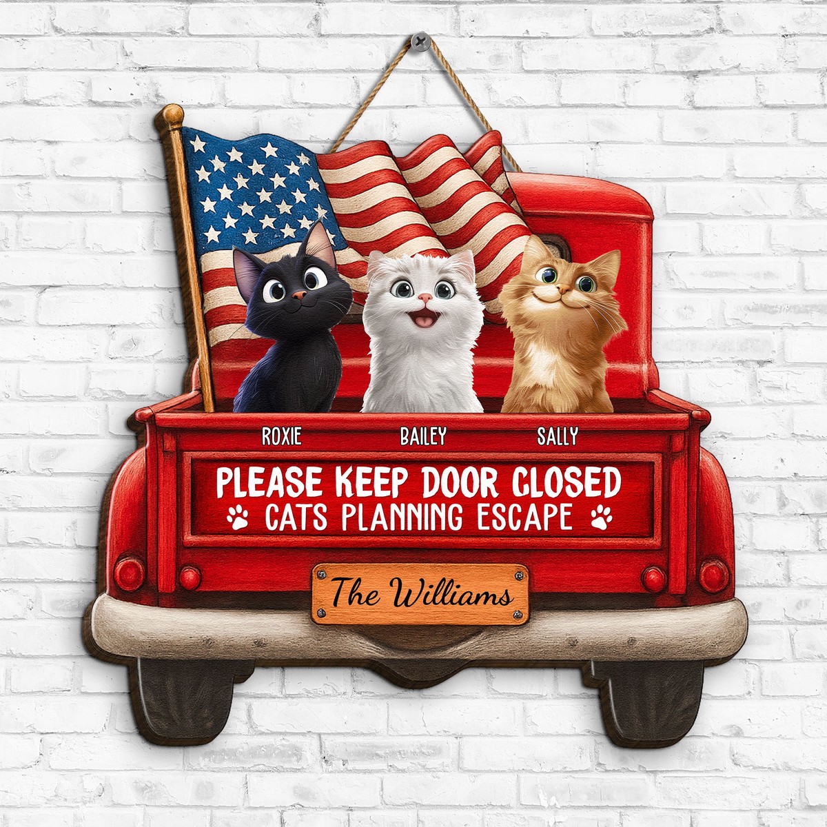 cats-planning-escape-new-style-personalized-wood-sign
