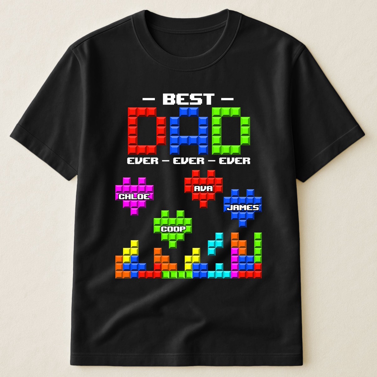 best-dad-ever-block-puzzle-personalized-shirt