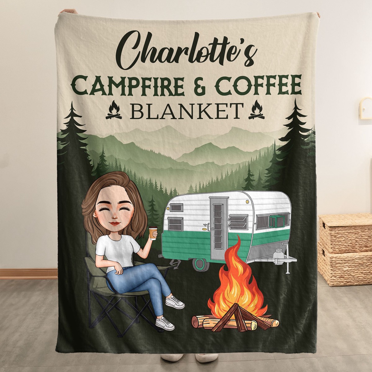 new-version-campfire-and-coffee-blanket-personalized-blanket