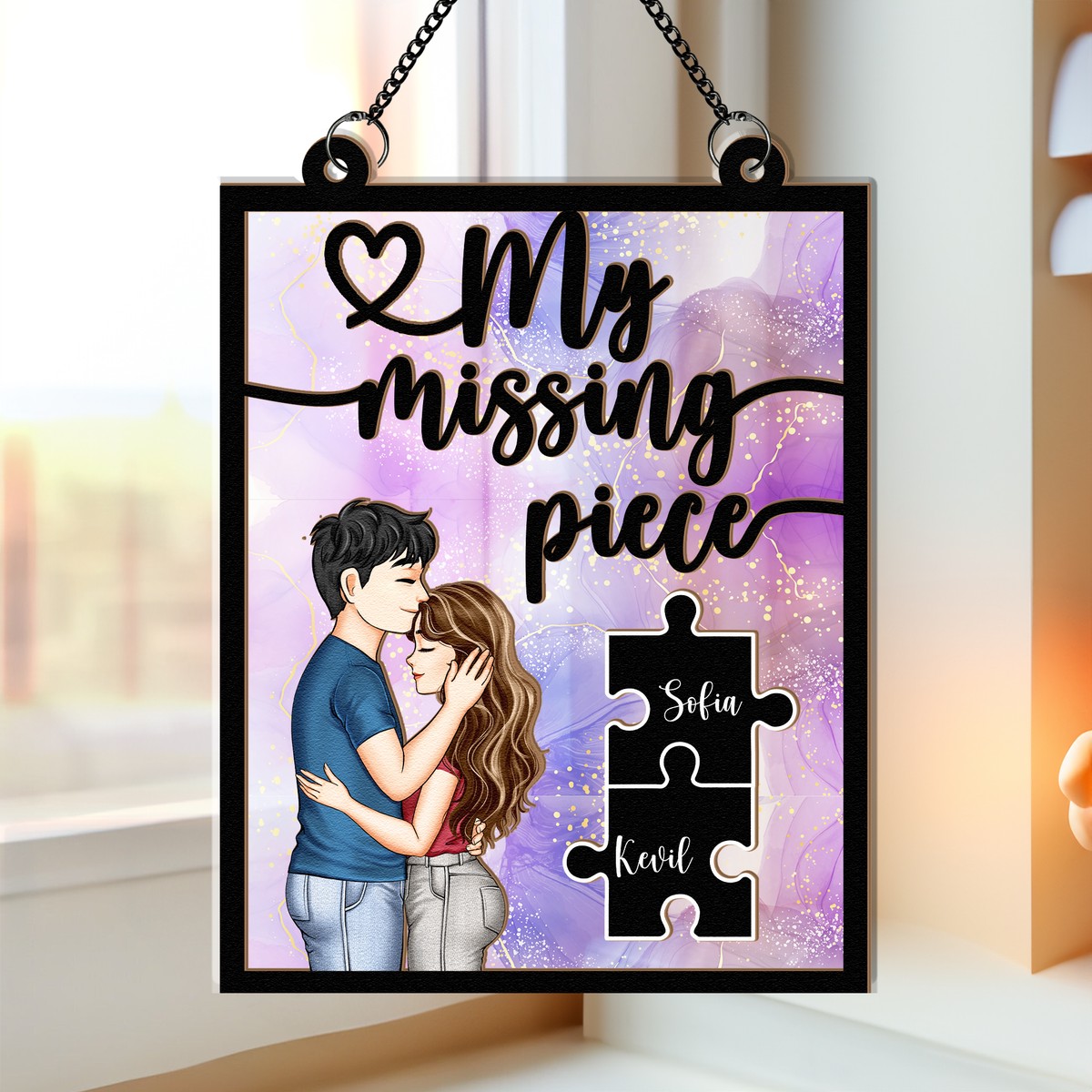 my-missing-piece-couples-personalized-window-hanging-suncatcher-ornament