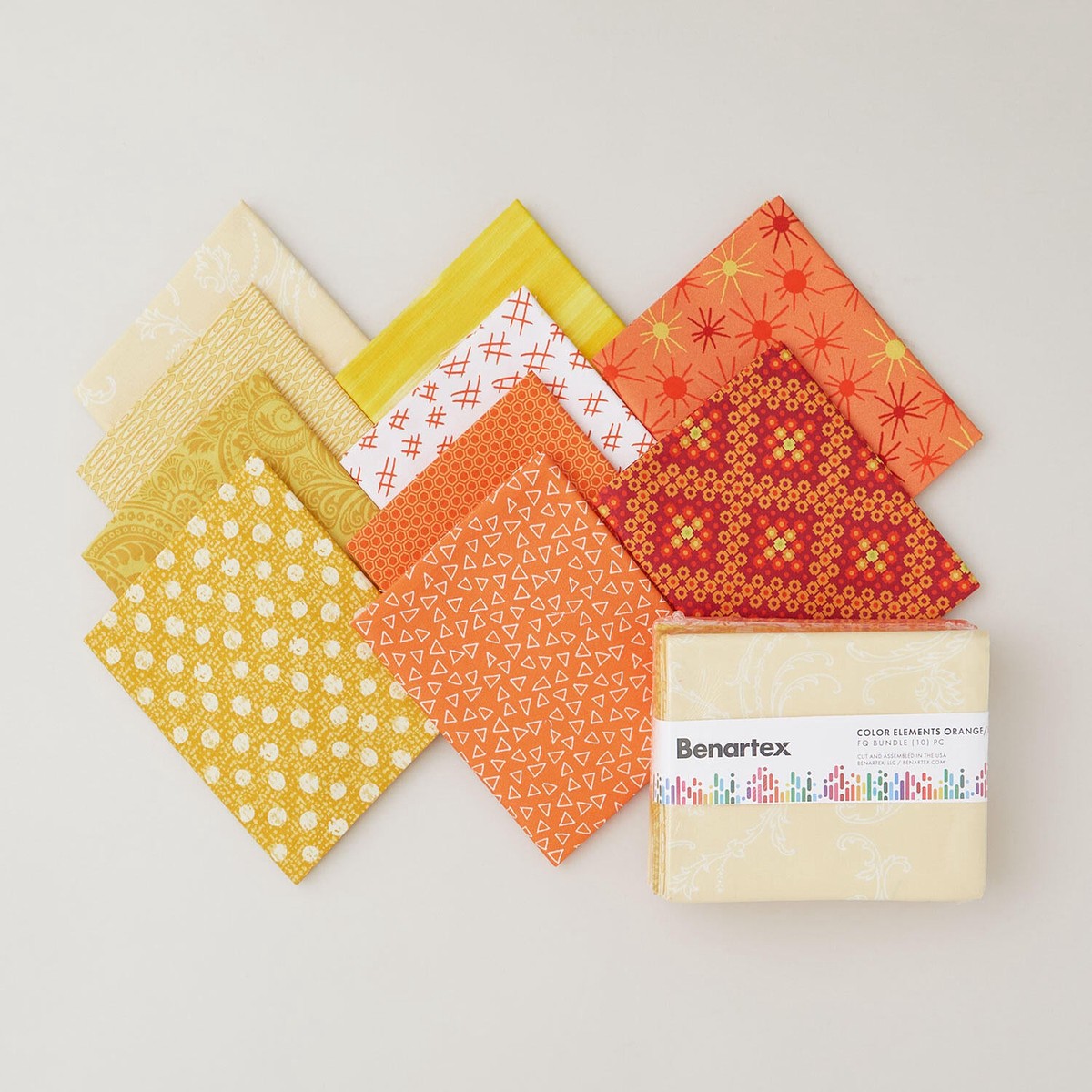 color-elements-orange-yellow-fat-quarter-bundle-10-pc
