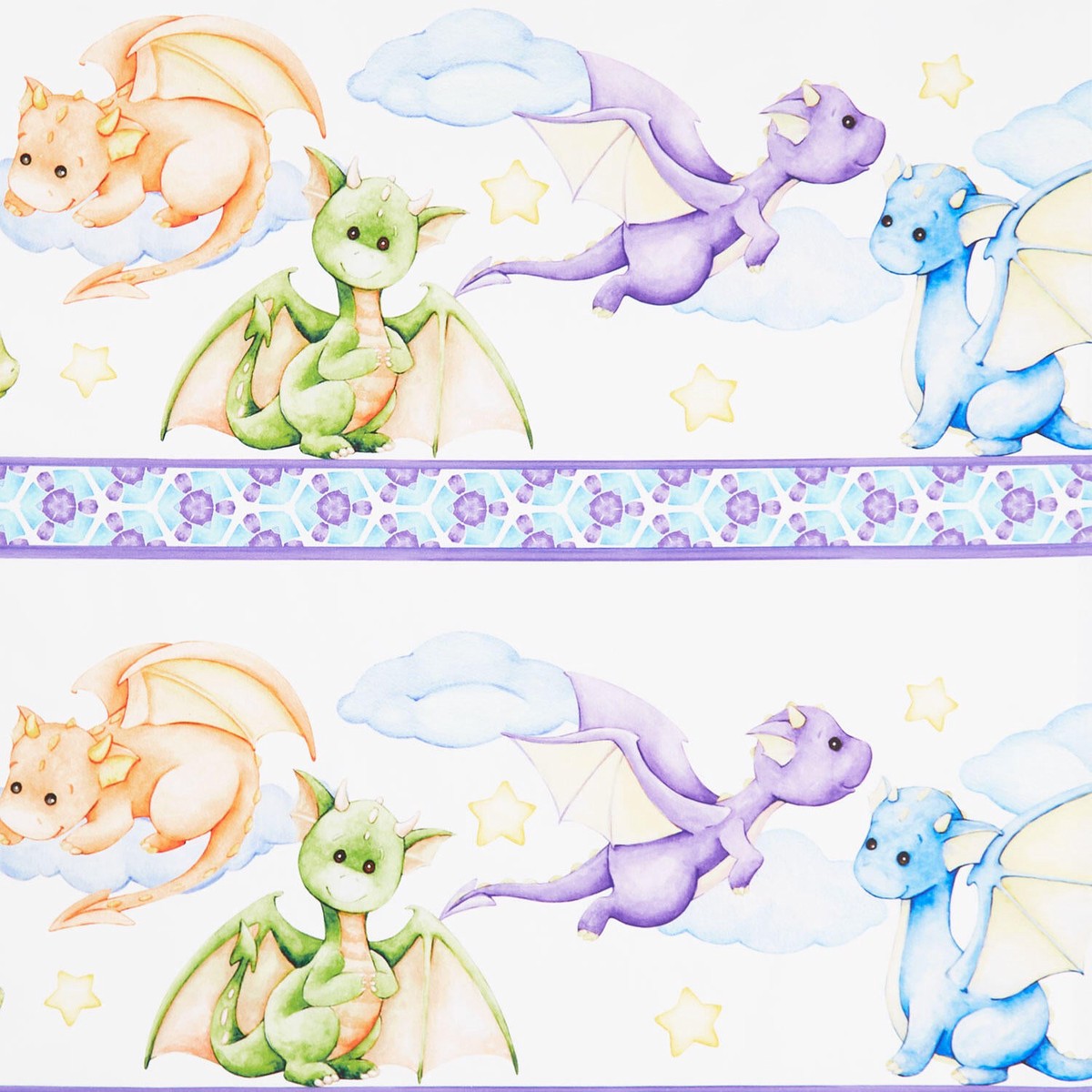 dragon-friends-border-stripe-multi-yardage