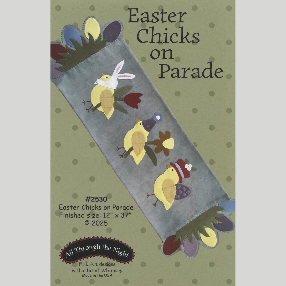 easter-chicks-on-parade-table-runner-pattern